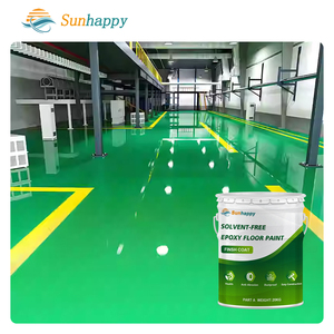 Revêtement de sol en époxy professionnel pour bureaux commerciaux, peinture à base de résine pour béton haute résistance - Product Image 2