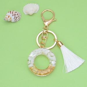 26 Alphabet English Word Tassel Keyring Capital English Letter <b>Key</b> <b>Chain</b> Resin Glitter Acrylic Keychain Handbag Charms Hanging - Product Image 1