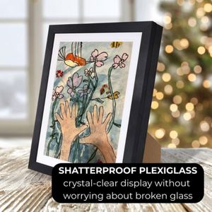 Kids Artwork <b>Frames</b> <b>A4</b> 8.3x11.8 Wood & PVC Eco-Friendly Classic Bracket Changeable Art Projects Storage <b>Frame</b> - Product Image 2