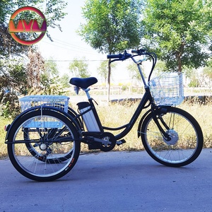 Triciclo <span class=keywords><strong>a</strong></span> ruota da 24 pollici triciclo elettrico motore 350W <span class=keywords><strong>a</strong></span> <span class=keywords><strong>3</strong></span> <span class=keywords><strong>ruote</strong></span> triciclo per adulti Cargo bicicletta elettrica con cestello - Product Image 2