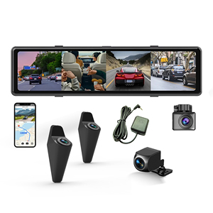 IPoster Dash Cam 12 Pollici con WIFI GPS, Telecamera HD con Visione a 360°, Sistema DVR per Auto, Registratore Specchietto Retrovisore, Kit Video 4 Canali 1080P - Product Image 1