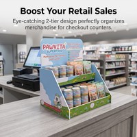 Support d'affichage en PVC imprimé sur mesure, présentoir de comptoir pour la promotion en magasin et la présentation de produits