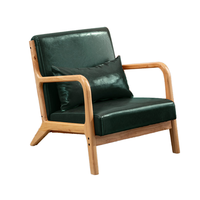 Chaise de salon, chaise de canapé de lecture, balcon en bois massif de style nordique, lecture décontractée, semi-inclinable confortable, dossier bas