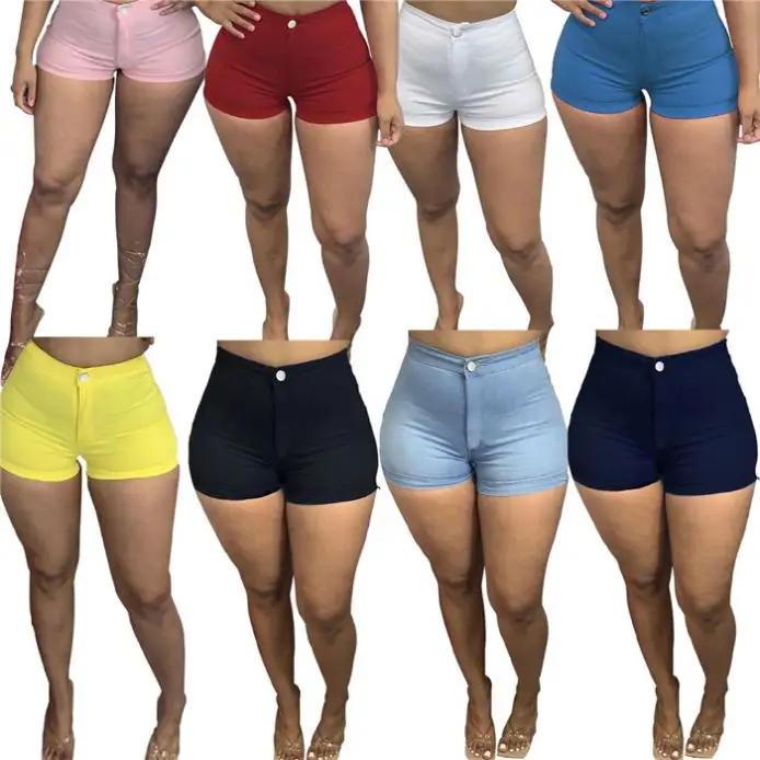 Dg031929 nhựa jean quần short cao eo jeans cho phụ nữ 2024 New arrivals Sản xuất tại Trung Quốc