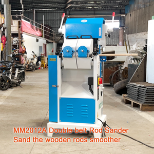 Máquina lijadora de barras redondas fácil de operar, lijadora de doble banda para mangos de escoba de madera, componentes principales del motor incluidos - Product Image 2