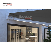Auvent mural Hooeasy, support mural, imperméable, anti-UV, auvent rétractable pour terrasse, demi-cassette