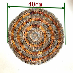 Napperon de table en plumes de poulet de 40 cm pour la salle à manger, la <span class=keywords><strong>cuisine</strong></span>, la décoration de table, <span class=keywords><strong>tapis</strong></span> en plumes - Product Image 2