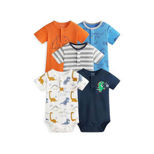 Article Vedette: Ensemble Pyjama Grenouillère Bébé en Coton Tricoté à Motifs Animaux pour Garçon - Product Image 1