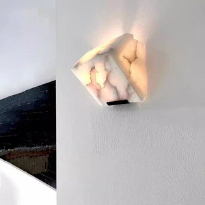 Spanish Marble Copper Wall Lamp <b>Led</b> Wall Mounted Nordic Minimalist Living <b>Room</b> Background <b>Light</b> 1 2 3 Heads White Shade - Product Image 3