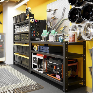 ชั้นเก็บของทำจากโลหะและอุปกรณ์ในห้องครัวหลายชั้นชั้นชั้นพร้อมแผ่นพลาสติกแบบมีตะขอประเภทยืนสำหรับจัดระเบียบ - Product Image 3