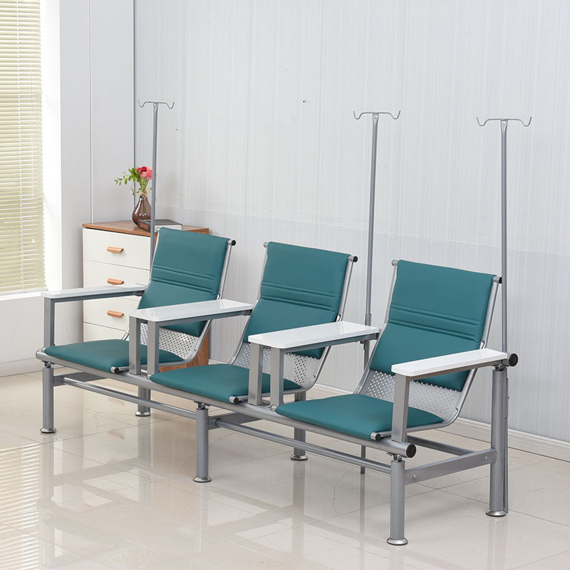 Canapé trois places avec accoudoirs, tableau blanc et espace pour les jambes (vert).