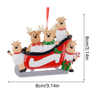 Mô hình đồ trang trí Giáng sinh hình ông già Noel và tuần lộc dễ thương, làm bằng nhựa resin, treo cây thông Noel, quà tặng trang trí nhà cửa - Product Image 3