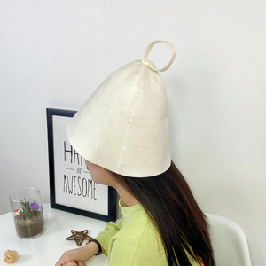 Chapeau de sauna russe Banya personnalisé de haute qualité, style scandinave, unisexe pour adulte et enfant, 5 panneaux en feutre de laine, pour SPA et hammam, prix d'usine - Product Image 6