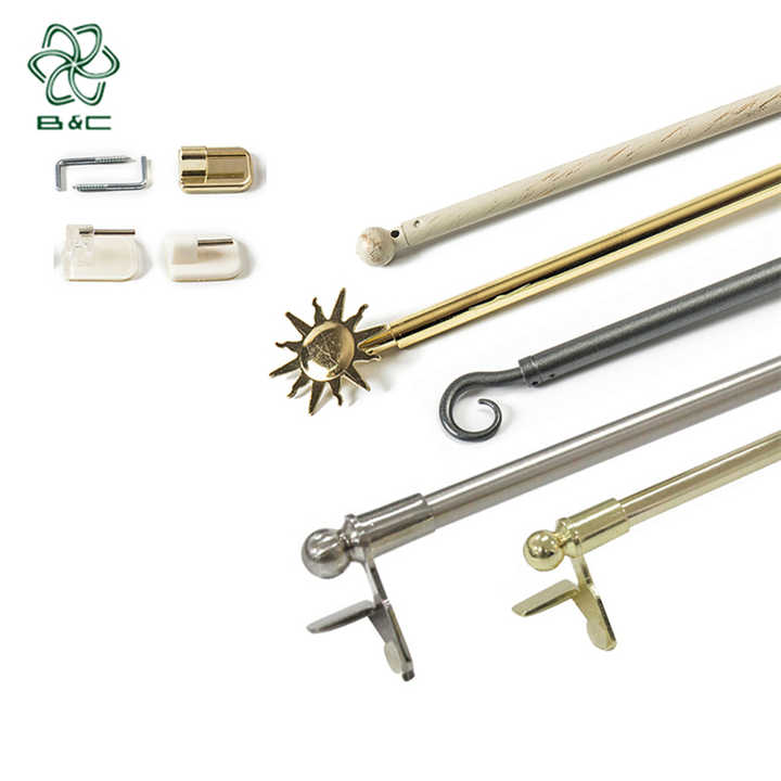 Top Sale Cafe Curtain Tube Modern Easy Build Metal Window Steel Cafe Curtain Rod Cafe Curtain Rod for Homes Decoration