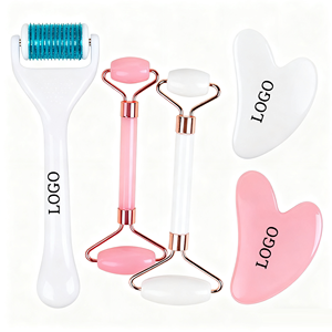 Set Personalizzato OEM ODM con Logo per Massaggiatore <span class=keywords><strong>Viso</strong></span>, Testa e Collo, Rullo per <span class=keywords><strong>Massaggio</strong></span> Facciale e Set Guasha - Product Image 1