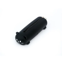 Étui à crayons en silicone 3D personnalisé, mignon et kawaii, petit sac de papeterie scolaire, sac à fermeture éclair de dessin animé pour garçon ou fille