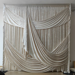 Classic Velvet Curtain <b>Panel</b> Pleated Solid Color Full Light Shading Decoration for Living Room <b>Window</b> Rod Installation - Product Image 6