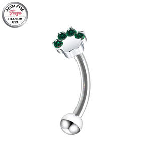 Piercing Labret en Titane, Bijoux pour Sourcils, Anneaux de Nombril, Piercings Rook et Tragus pour Femme, Motif <span class=keywords><strong>Patte</strong></span> de Chat, Vente en Gros - Product Image 3