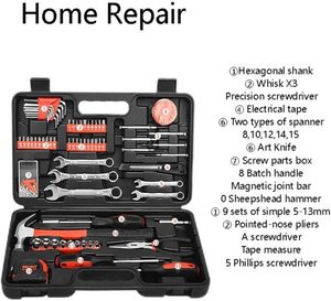 Bộ công cụ phần cứng gia đình 146 mảnh bộ hoàn chỉnh sửa chữa công cụ đa chức năng cầm tay tự làm sửa chữa nhà - Product Image 2