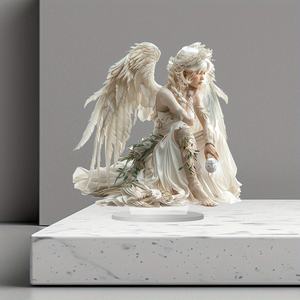 Boule de cristal transfrontalière magnifique, ange, en acrylique, enseignes, ornements de bureau inspirants, décoration de la maison, cadeau, style américain - Product Image 3