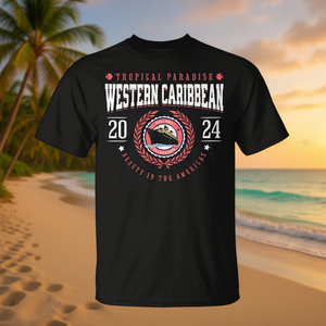 Camiseta de recuerdo del crucero por el Caribe Occidental 2024, belleza tropical en las Américas - Product Image 3