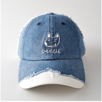 Gorra de béisbol vintage con bloques de color y empalmes de mezclilla, gorra trucker bordada de copa suave para circunferencias de cabeza grandes, sombrero para el sol al aire libre OEM