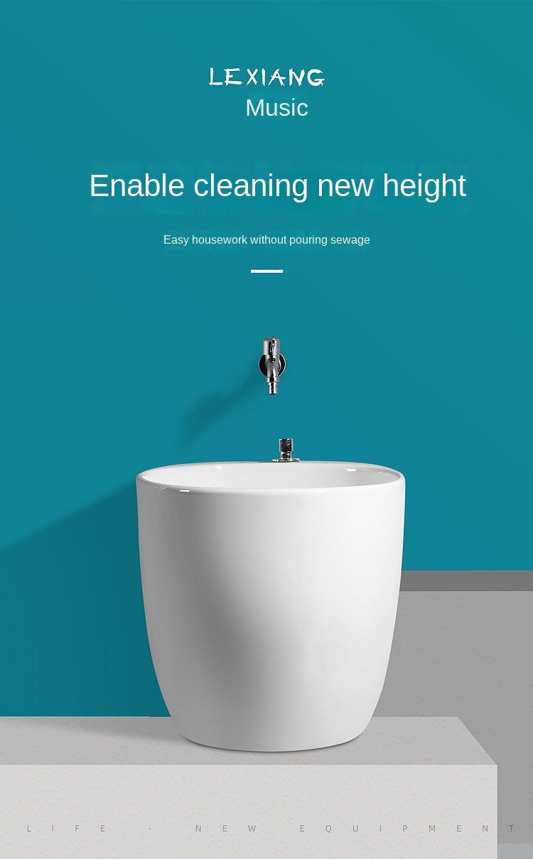 Bathroom factory personalized egg oval faucet ceramic mop sink mop sink