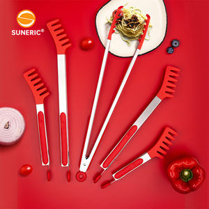 Pinzas <span class=keywords><strong>para</strong></span> servir <span class=keywords><strong>pizza</strong></span> comida giratoria Metal Mini silicona pequeña silicona <span class=keywords><strong>espagueti</strong></span> cocina pinzas de silicona - Product Image 6