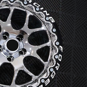 Rines Cromados de 15, 17 y 18 Pulgadas para Autos de Carreras, Forjados, con Sistema Beadlock, 5x114.3, 5x120, 5x120.65, en Negro Brillante Fresado para Mustang y Camaro - Product Image 3