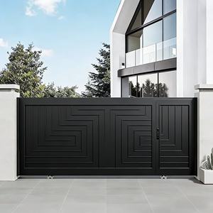 Portes coulissantes motorisées rétractables <span class=keywords><strong>de</strong></span> sécurité pour allée, portes principales électriques en aluminium pour école, portes extérieures pour usine - Product Image 2