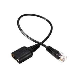 Conector RJ9 a 2 cables convertidores Jack de 3,5mm para auriculares de ordenador PC a <span class=keywords><strong>Avaya</strong></span> 1600 9600 20cm - Product Image 4