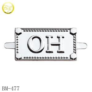 Accesorios para bolsos, placas de aleación personalizadas, placa de identificación de <span class=keywords><strong>metal</strong></span> con logotipos dorados y plateados para gorras de béisbol - Product Image 5