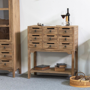 Home Living Room Accent <b>Rustic</b> Reclaimed Wood Storage <b>Cabinet</b> with Multi Drawers - Product Image 2