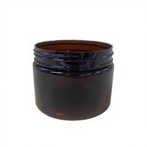 Pot en PET pour l'emballage alimentaire, cosmétique et sucré, 100 ml-68 mm-19 g, pot en plastique brun avec bouchon à vis robuste, personnalisable, production en série - Product Image 1