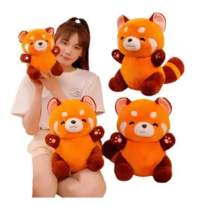 Hot selling soft raccoon red panda plush toy filled with animal red panda plush gift