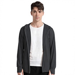 <b>Men</b> Sports <b>Long</b> <b>Sleeve</b> Jacket Half Zip Sweatshirt Fitness Jogging <b>Tops</b> Breathable Training Compression Running Lightweight Front - Product Image 3