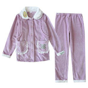 Ropa de <span class=keywords><strong>maternidad</strong></span> Invierno Engrosado Cálido Mujeres embarazadas Posparto <span class=keywords><strong>Lactancia</strong></span> <span class=keywords><strong>Pijama</strong></span> Traje - Product Image 3