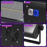 Projecteur stroboscopique LED RGBW 1000W avec 960 LED, effets multiples dimmables, DMX512, activation sonore, modes Auto/Master-Slave, éclairage DJ