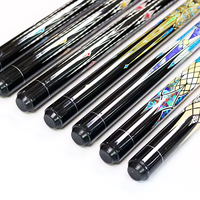 En gros, Queue de billard économique multi-styles avec fût en érable, prise lisse, pointe de 13 mm, queue de billard 1/2 économique, embout décoré, queue de club de haute qualité