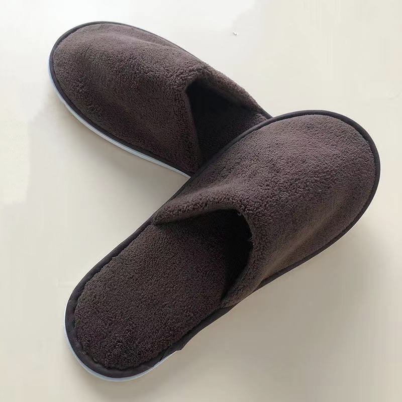 Wholesale coral velvet custom eva cheap disposable for hotel guests slipper
