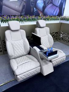 Asientos de cuero eléctricos VIP de lujo mejorados para Toyota LC300 Lexus LX570/LX600 Patrol 200-Up, piezas de asiento de coche reclinable trasero de 4 asientos - Product Image 6