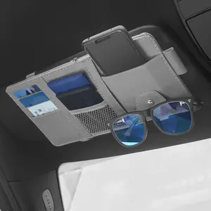 ที่บังแดดจัดแต่งทรงผมในรถยนต์,กระเป๋าที่บังแดดสำหรับรถยนต์ที่จัดเก็บแว่นกันแดดที่ใส่บัตรที่ใส่ปากกาช่องใส่ตั๋ว