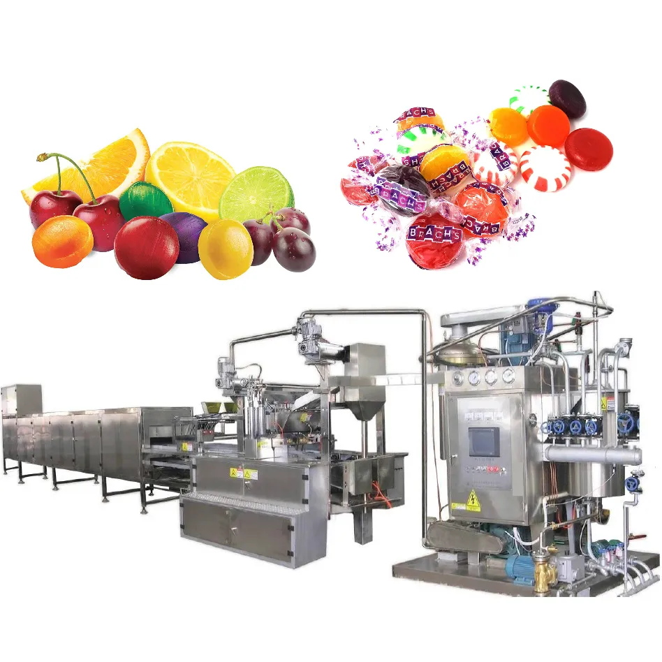 2024 Automatic large capacity hard candy making machine Gelatin pectin soft candy deposition production line Candy production