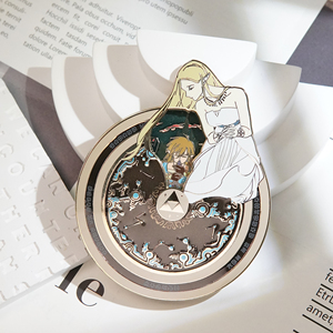 LGC Custom Spinner Design <strong>Anime</strong> Character Enamel Pin Rotatable Stained Glass Magical <strong>Rune</strong> Metal Badge Collectible Gift - Product Image 3