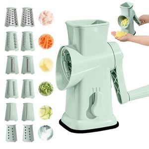 LOVFE <span class=keywords><strong>Grattugia</strong></span> da Cucina 5 in 1 <span class=keywords><strong>a</strong></span> Manovella con Base <span class=keywords><strong>a</strong></span> Ventosa Antiscivolo - Tritaverdure Rotante, Affettatrice e Rotalina per - Product Image 1