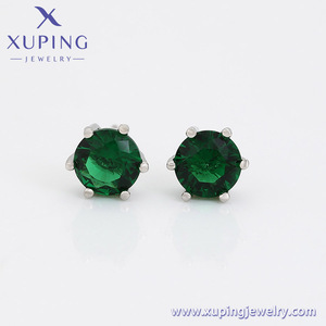 Trang Sức XUPING A00914788 Đá CZ Tổng Hợp Màu Xanh Ngọc Lục Bảo 3A + Đá Đơn Giản Đeo Hàng Ngày Khuyên Tai Dạng Hạt Giá Rẻ Bán Buôn - Product Image 4