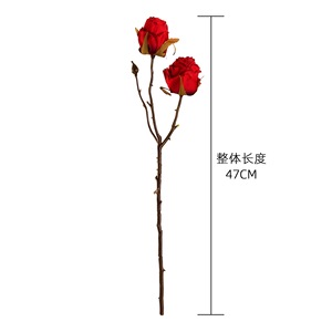Rosa Artificial CallaFloral, Rama Individual, Color Naranja, Impermeable, Decoraciones para Bodas, Estilo Ins, Planta Verde Decorativa - Product Image 4