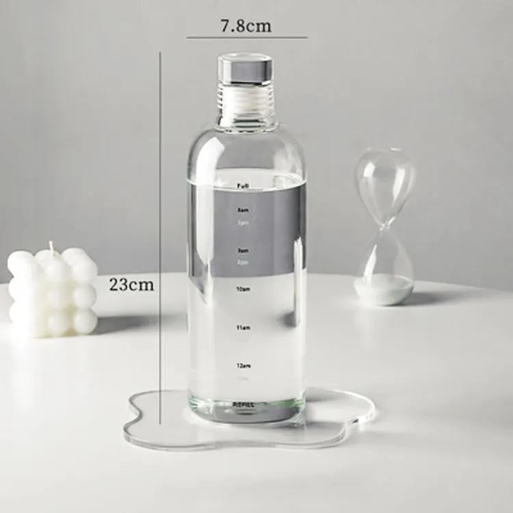 GDGLASS Custom Logo Trink geschirr Wieder verwendbarer Weithals Großhandel Glas Trinkwasser flaschen für Saft Mit Glas deckeln