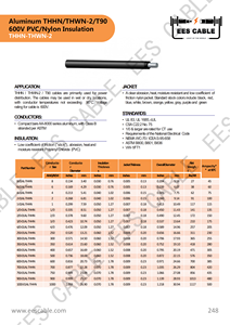 <span class=keywords><strong>Cable</strong></span> Industrial para Construcción de 600V THHN/THWN-2, <span class=keywords><strong>Aluminio</strong></span> Trenzado, Aislamiento de PVC, Cubierta de Nailon, <span class=keywords><strong>500</strong></span>/600/750 <span class=keywords><strong>MCM</strong></span> - Product Image 5