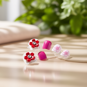 Uñas postizas con motivo floral, 14 piezas, para el cuidado diario de la piel, para todo tipo de piel - Product Image 3